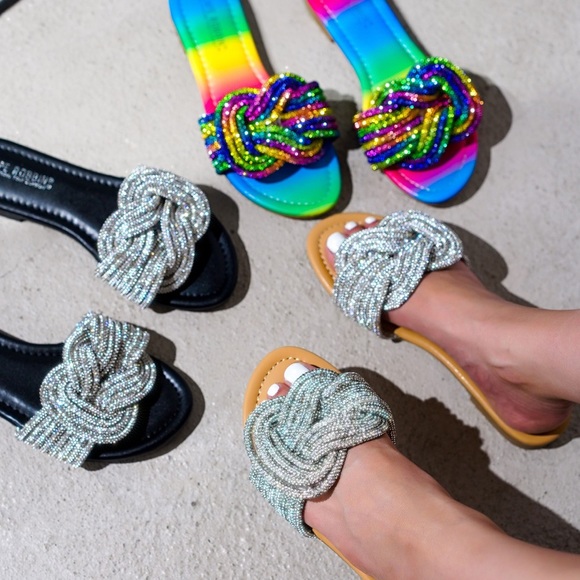 LOLLI POP RHINESTONE SANDALS MULTI - Picture 2 of 2